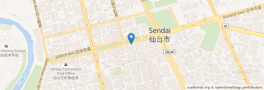 Mapa de ubicacion de 相席屋 仙台国分町店 en Japan, Präfektur Miyagi, 仙台市, 青葉区.