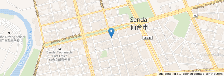 Mapa de ubicacion de お箸タパス&お酒ろびん en Japan, Miyagi Prefecture, Sendai, Aoba Ward.