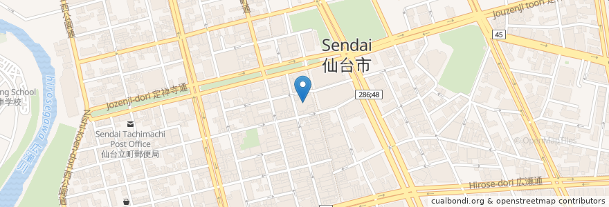 Mapa de ubicacion de Rensa en 日本, 宫城县, 仙台市, 青葉区.