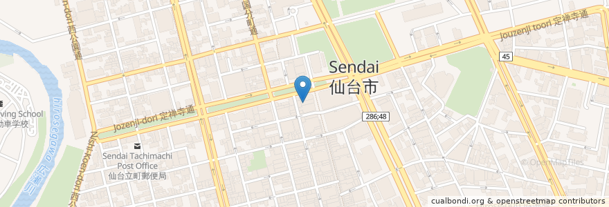 Mapa de ubicacion de 仙台牛たん居酒屋集合郎 一番町店 en ژاپن, 宮城県, 仙台市, 青葉区.