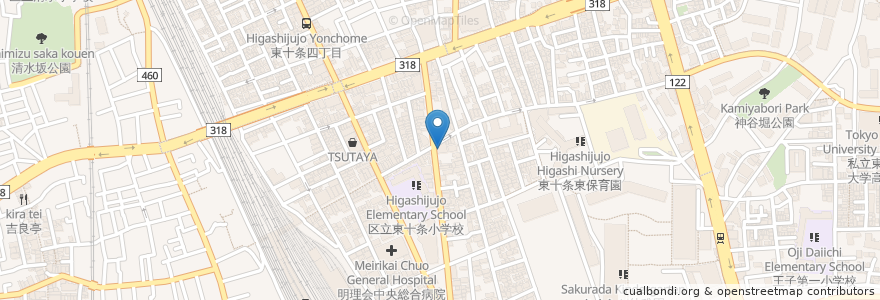 Mapa de ubicacion de 第一勧業信用組合 en Japan, Tokio, 北区.