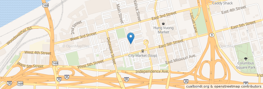 Mapa de ubicacion de Hien Vuong Restuarant en ایالات متحده آمریکا, میزوری, Kansas City, Jackson County.