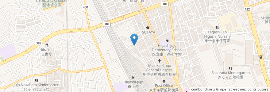 Mapa de ubicacion de 花寿司 en 일본, 도쿄도, 北区.