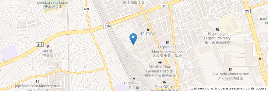 Mapa de ubicacion de 四川刀削麺 en Japan, 東京都, 北区.