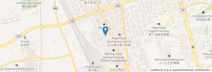 Mapa de ubicacion de ラーメン春樹 en Япония, Токио, Кита.