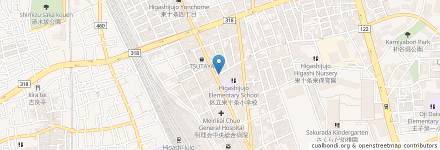 Mapa de ubicacion de きつね en Japon, Tokyo, 北区.