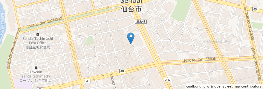 Mapa de ubicacion de 都留野 en اليابان, 宮城県, 仙台市, 青葉区.
