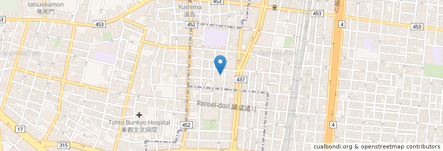 Mapa de ubicacion de 花柳基舞踊稽古所 en 日本, 东京都/東京都.