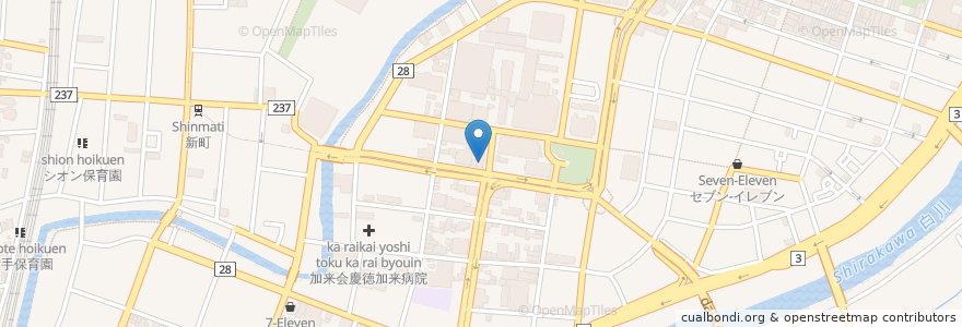 Mapa de ubicacion de やきとり吉鳥本店 en ژاپن, 熊本県, 熊本市, 中央区.