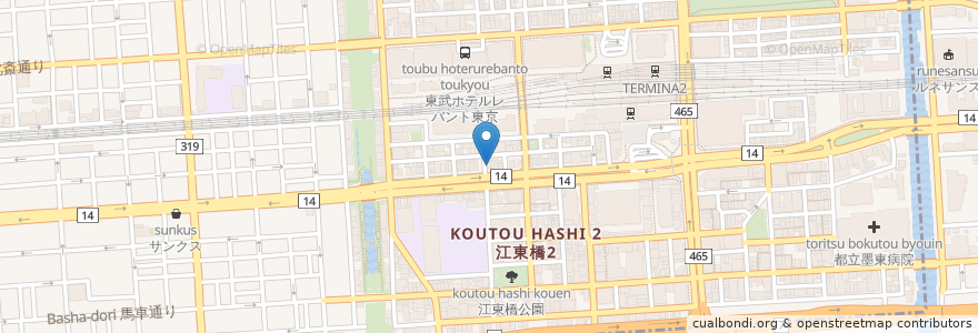 Mapa de ubicacion de 29BROS en Japan, Tokio, 墨田区.