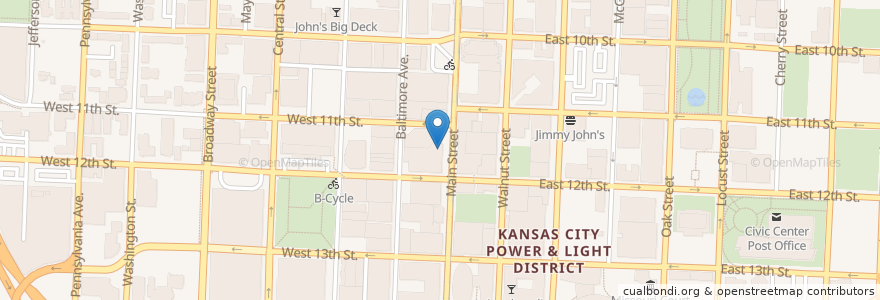 Mapa de ubicacion de Country Club Bank en United States, Missouri, Kansas City, Jackson County.