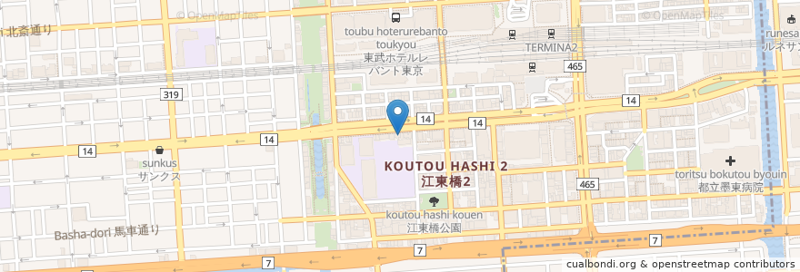 Mapa de ubicacion de Asian mint cafe en Giappone, Tokyo, 墨田区.