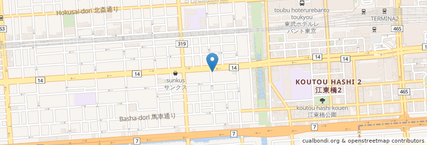 Mapa de ubicacion de いなとみ歯科 en 日本, 东京都/東京都, 墨田区.
