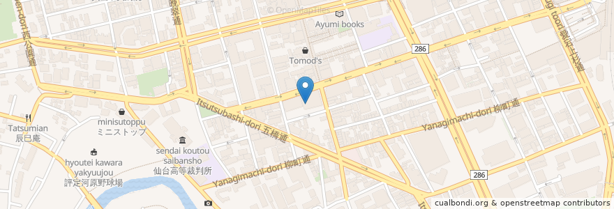 Mapa de ubicacion de 東北工業大学 一番町ロビー en Giappone, 宮城県, 仙台市, 青葉区.