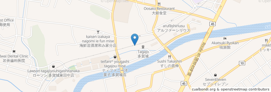 Mapa de ubicacion de キーチャンズ 駅中食堂 en ژاپن, 宮城県, 多賀城市.