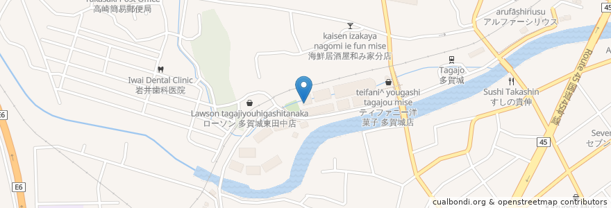 Mapa de ubicacion de 笠井皮膚科 en Japan, Miyagi Prefecture, Tagajo.