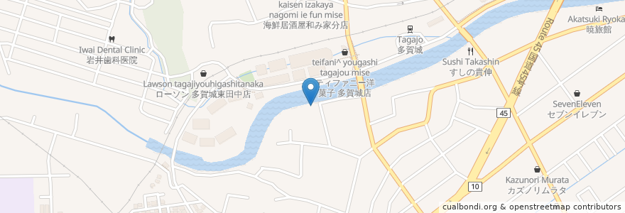 Mapa de ubicacion de 吉田屋 en Japan, 宮城県, 多賀城市.