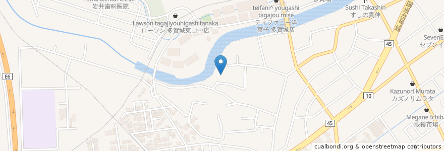 Mapa de ubicacion de 八幡保育所 en Japan, Präfektur Miyagi, 多賀城市.