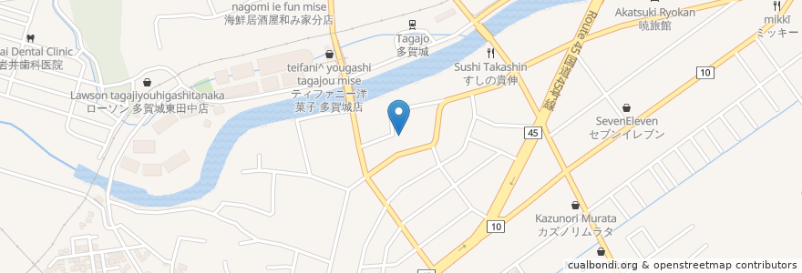 Mapa de ubicacion de Izumu Cafe 衣都夢 en Japan, 宮城県, 多賀城市.