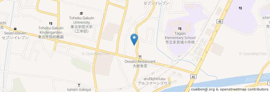 Mapa de ubicacion de 子供英会話ペッピーキッズクラブ en Япония, Мияги, 多賀城市.