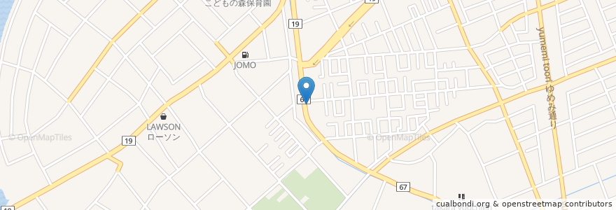 Mapa de ubicacion de 珍来ラーメン en Japan, 埼玉県, 北葛飾郡, 松伏町.