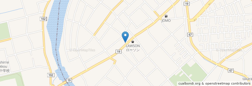 Mapa de ubicacion de あすなろ歯科医院 en Giappone, Prefettura Di Saitama, 北葛飾郡, 松伏町.
