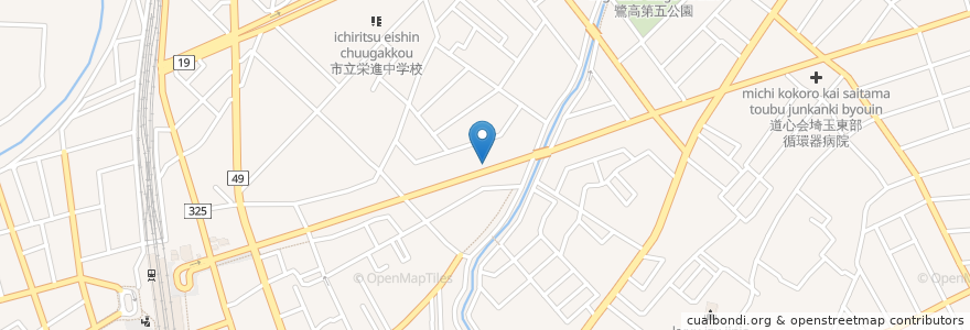 Mapa de ubicacion de 東京ラーメン本丸 en Giappone, Prefettura Di Saitama, 越谷市.