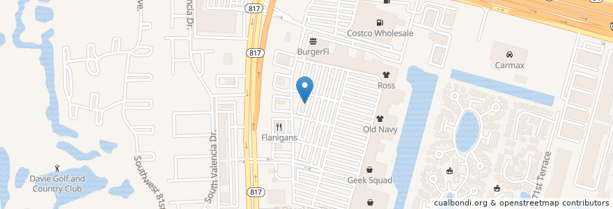 Mapa de ubicacion de Bento Cafe en Соединённые Штаты Америки, Флорида, Broward County, Davie.