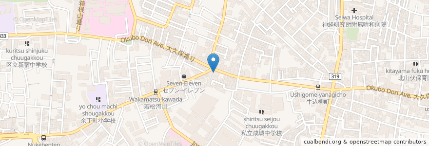 Mapa de ubicacion de モンサント en Japon, Tokyo, Shinjuku.