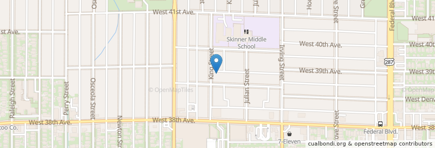 Mapa de ubicacion de The Goddard School en États-Unis D'Amérique, Colorado, Denver County, Denver.