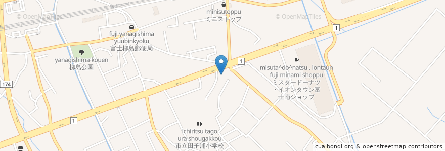 Mapa de ubicacion de ドミノ・ピザ en Giappone, Prefettura Di Shizuoka, 富士市.