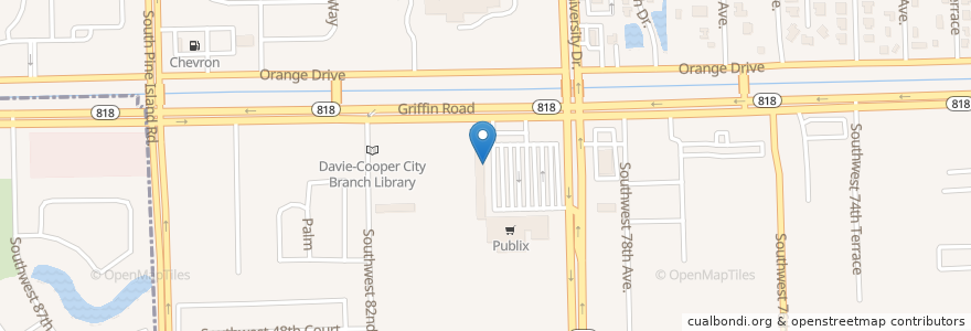 Mapa de ubicacion de Jimmy John's en Stati Uniti D'America, Florida, Broward County, Davie.