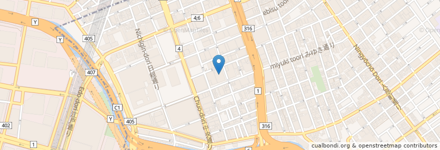Mapa de ubicacion de TOHOシネマズ日本橋 en Japon, Tokyo, 千代田区, 中央区.