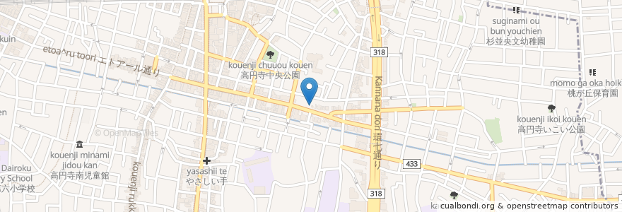Mapa de ubicacion de みどり薬局 en Japonya, 東京都, 杉並区.