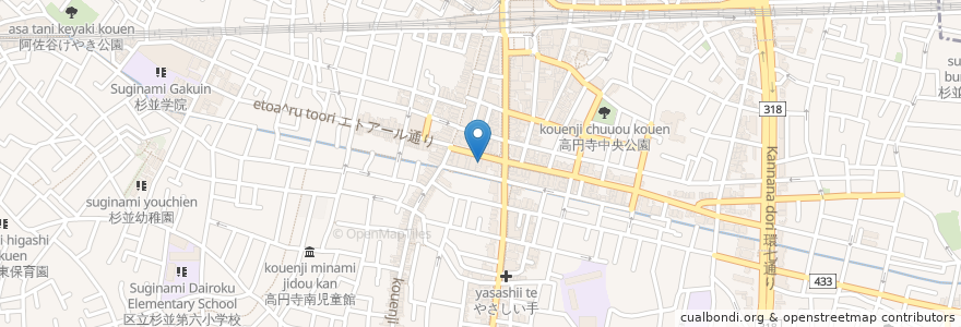 Mapa de ubicacion de 美香の部屋 en Japan, 東京都, 杉並区.