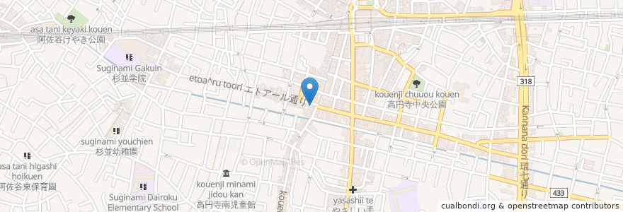 Mapa de ubicacion de TOHO en ژاپن, 東京都, 杉並区.