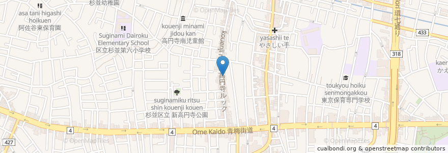 Mapa de ubicacion de 陣兵衛 en 日本, 東京都, 杉並区.