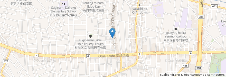 Mapa de ubicacion de 新高円寺デンタルクリニック en Japonya, 東京都, 杉並区.