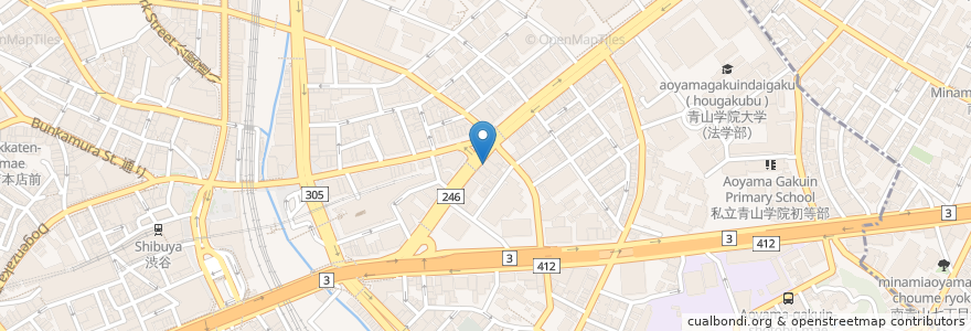 Mapa de ubicacion de サイゼリヤ en 日本, 東京都, 渋谷区.