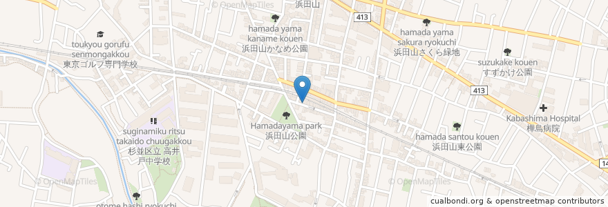 Mapa de ubicacion de Pizza Piazza en Japan, 東京都, 杉並区.