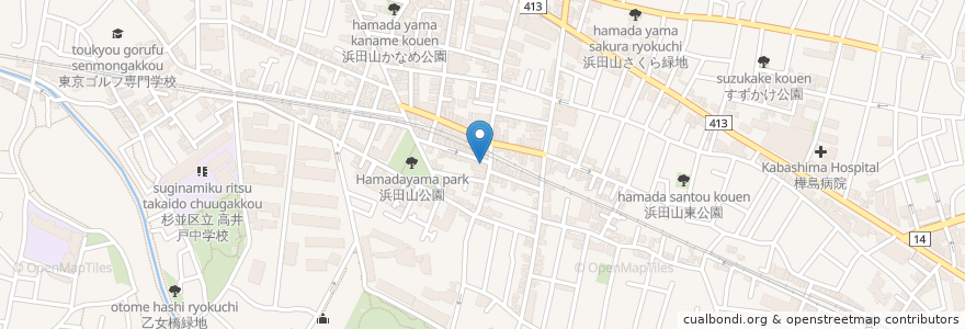 Mapa de ubicacion de フィオーレ en Japonya, 東京都, 杉並区.