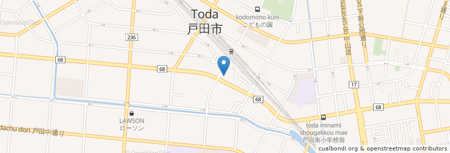 Mapa de ubicacion de リサリサ en Japão, 埼玉県, 戸田市.