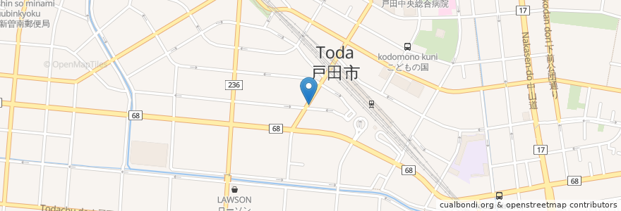 Mapa de ubicacion de 戸田公園いとう耳鼻咽頭科 en Japan, Präfektur Saitama, 戸田市.