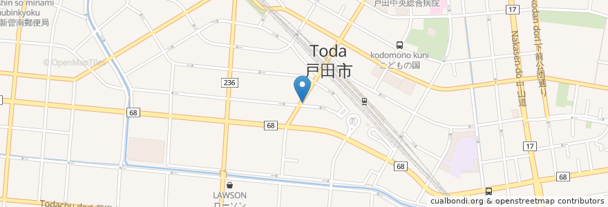 Mapa de ubicacion de すずらん薬局 en Japan, Präfektur Saitama, 戸田市.