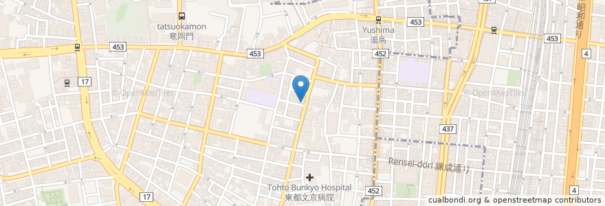 Mapa de ubicacion de きそば福楽 en Japonya, 東京都.