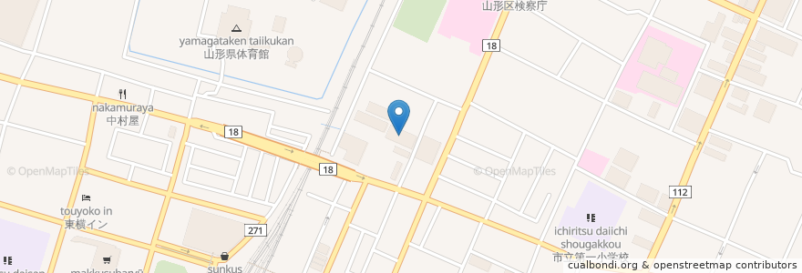 Mapa de ubicacion de 篠田総合病院 en Japonya, 山形県, 山形市.