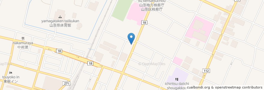 Mapa de ubicacion de ステーキ鉄板焼 神室 en Japon, Préfecture De Yamagata, Yamagata.