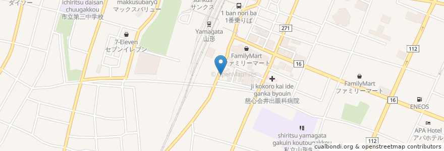 Mapa de ubicacion de 続おそばに en Japan, 山形県, 山形市.