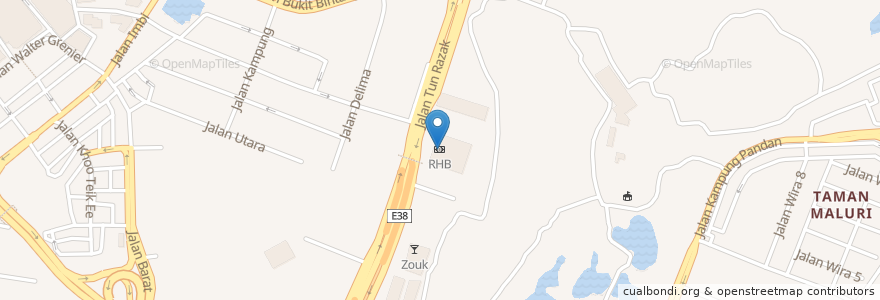 Mapa de ubicacion de RHB Centre en マレーシア, セランゴール, クアラルンプール.