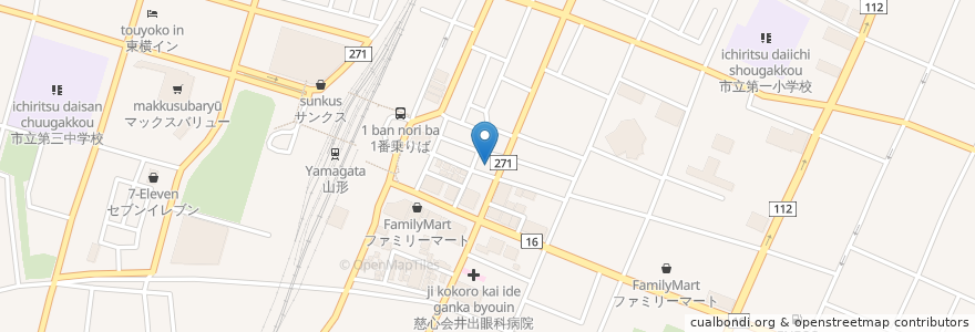 Mapa de ubicacion de 代官山Sushi Dining一艸亭 en 日本, 山形県, 山形市.